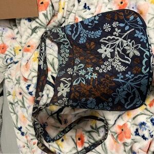 Vera Bradley Floral Crossbody Bag - Blue and Brown